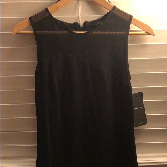 Zara Dresses & Skirts - NWT Zara Trafaluc Women’s L black dress sheer top